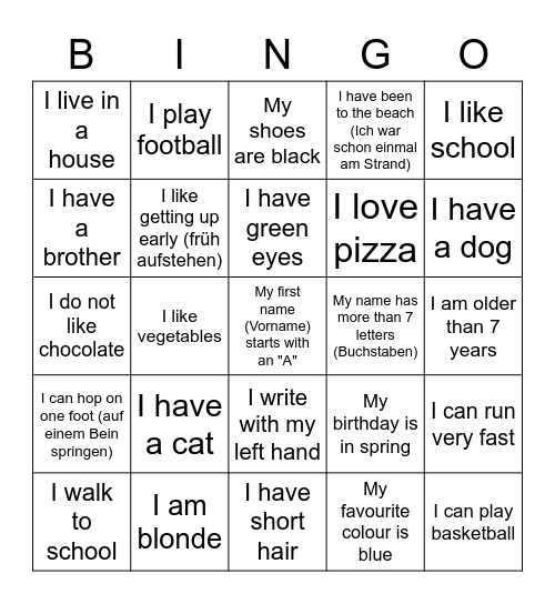 DO YOU HAVE? HAVE YOU? CAN YOU? Bingo Card