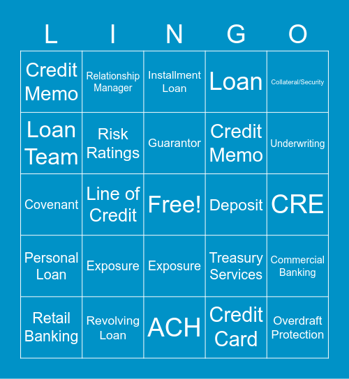 Financial Industry Terminology Bingo Card