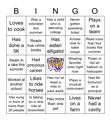 Paraprofessional Bingo Card