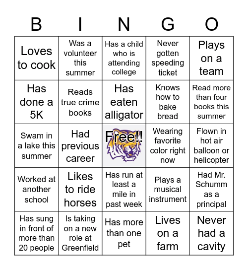 Paraprofessional Bingo Card