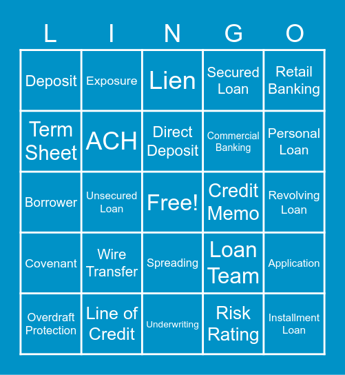 Financial Industry Bingo Card