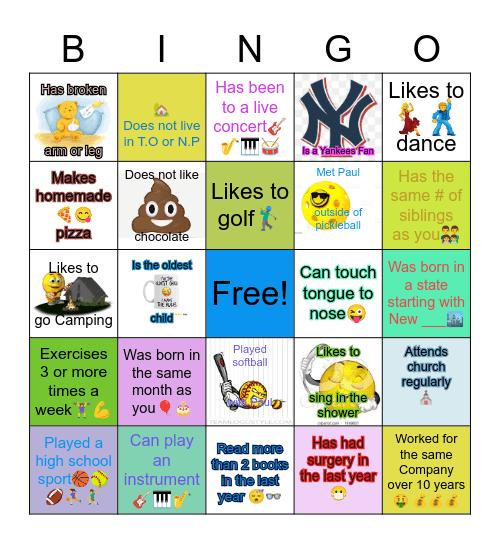 Meet Paul's FRIENDS 😍 Bingo Card