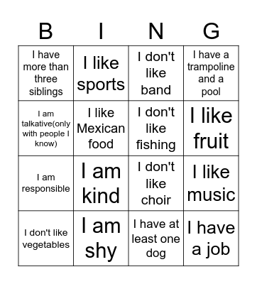 Ruby Willis Bingo Card