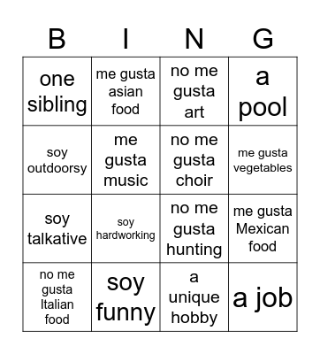 Devan Sams Bingo Card