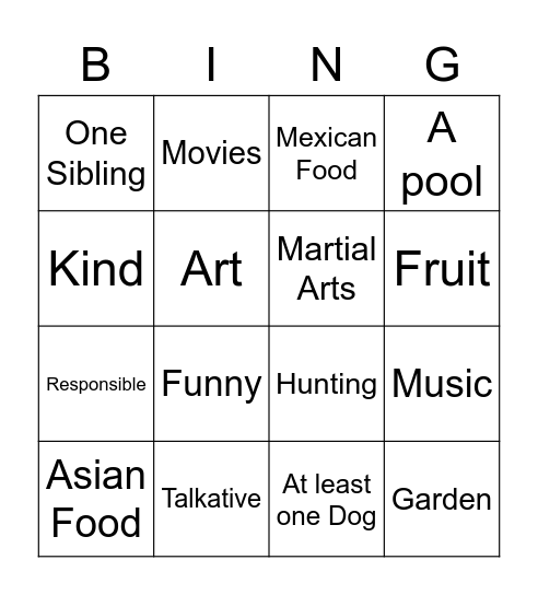 Meghan Fuori Bingo Card