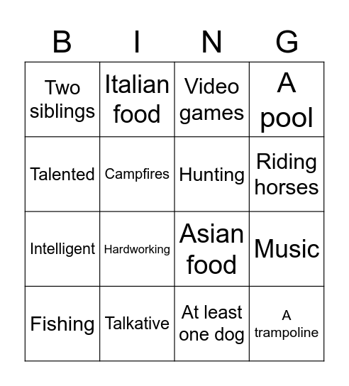 Mylie Sharp Bingo Card