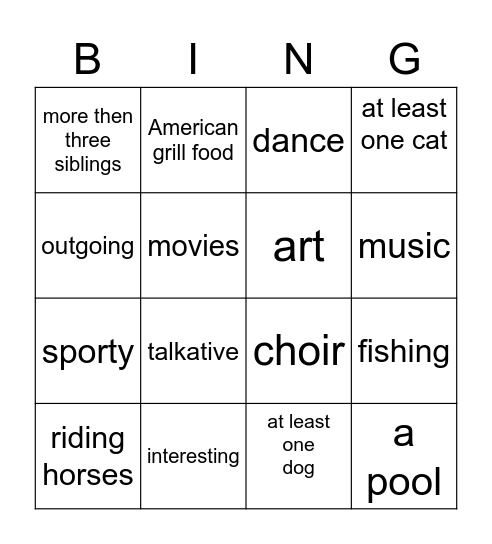 William Schoch Spanish Bingo Card