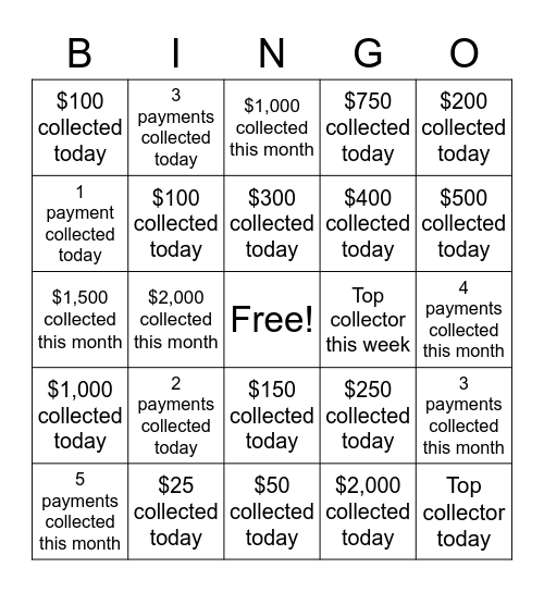 POS Bingo! Bingo Card