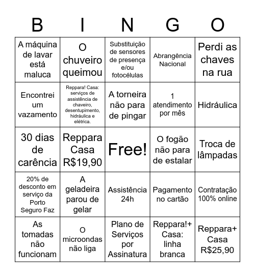 BINGO REPPARA Bingo Card