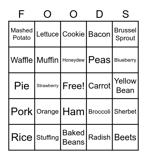 MMMMMM...GOOD! Bingo Card