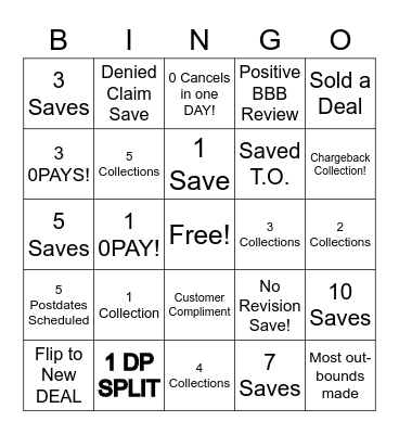 Customer Service Week Bingo Card