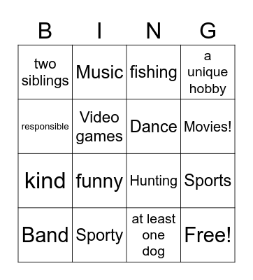 Kimmy Sperling Bingo Card