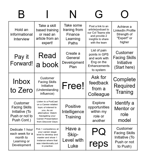 Amy's Bingo Card Bingo Card