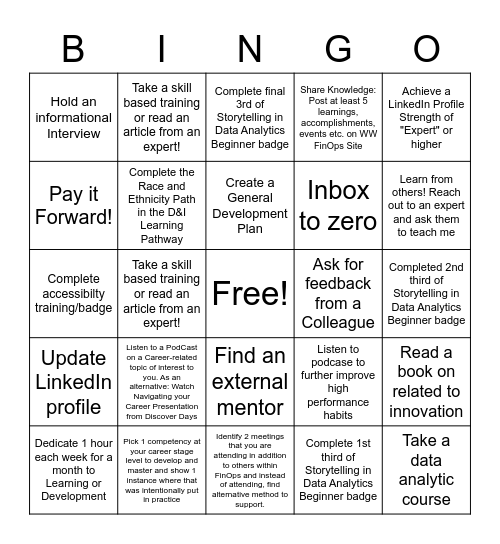 DeAnn's Bingo Card Bingo Card