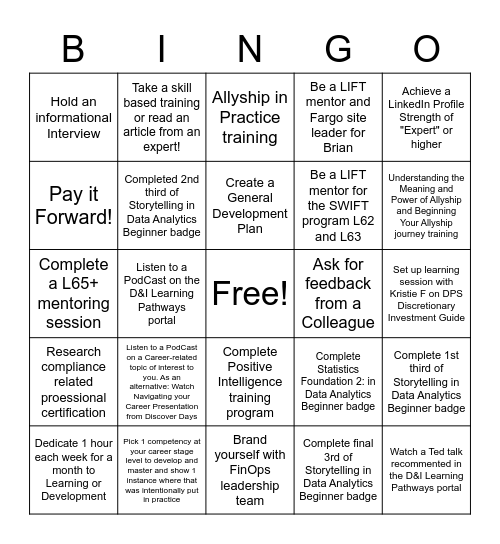 Holly's Bingo Card Bingo Card