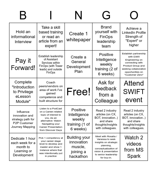Jovalene's Bingo Card Bingo Card