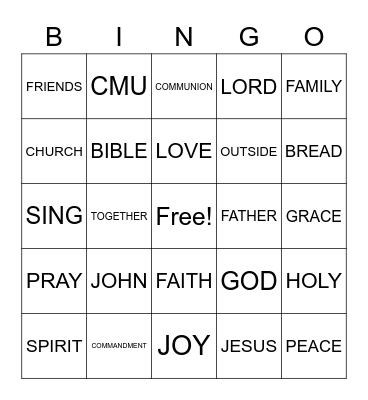 BLAST Bingo Card
