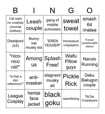 MEGACON BINGO BABY (IRIS) Bingo Card