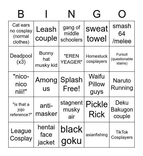 MEGACON BINGO BABY (IRIS) Bingo Card