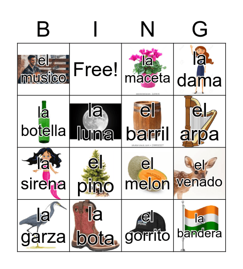 Loteria Mi Pueblito Bingo Card