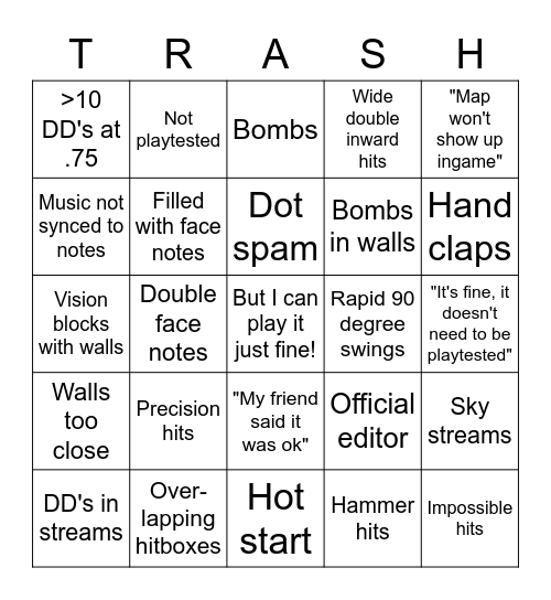 New mapper bingo! Bingo Card