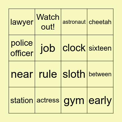 Review 2 Bingo Card