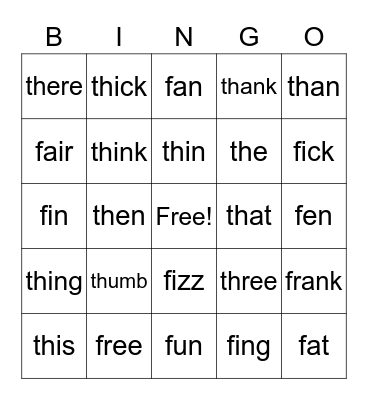 Can I hear and say f/th words? Bingo Card