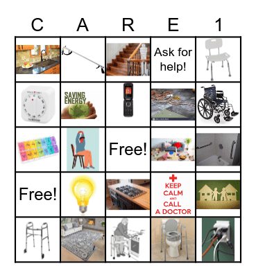 Home Safety Bingo Card