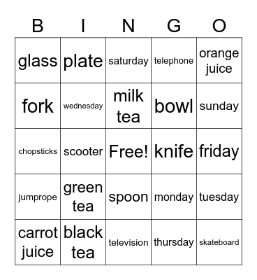 YM Unit 11-19 Review Bingo Card