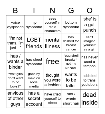 ftm_irl Bingo Card