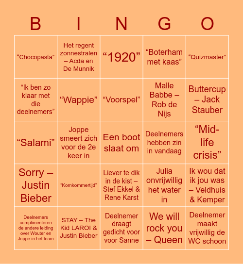 B      E      J      A      A      R      D      E      N Bingo Card