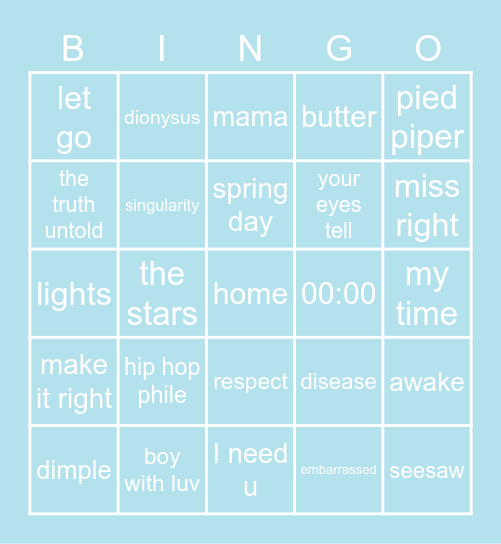 britt's bingo (spare 1.0) b Bingo Card