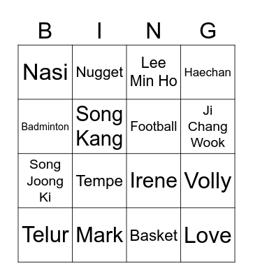 Losmen Bingo Card
