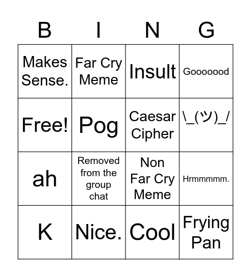 White Lotus Stans Bingo Card