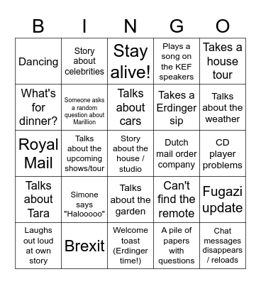 FISH ON  FRIDAY Bingo Card