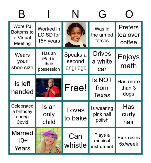 Special Sites Getting to Know You BINGO! Bingo Card