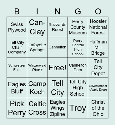 Perry County Bingo Card