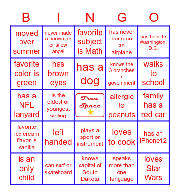 Welcome Wranglers Bingo Card