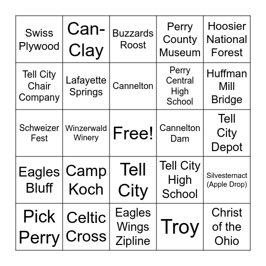 Perry County Bingo Card