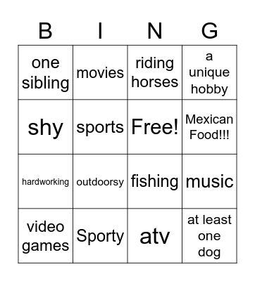 Adam Reeves Bingo Card