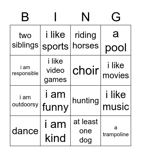 Jesus Bingo Card