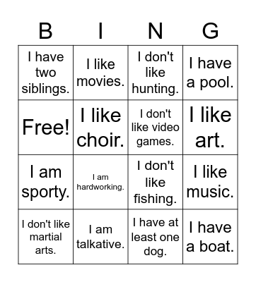 Eden Bingo Card