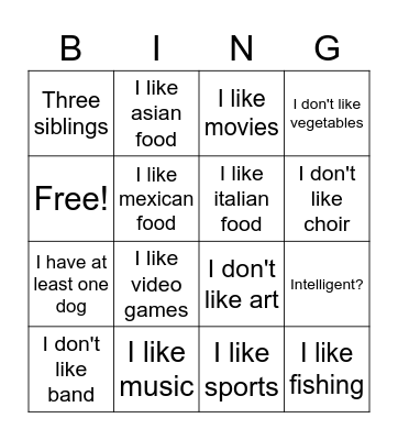 Gabriel Enriquez Bingo Card