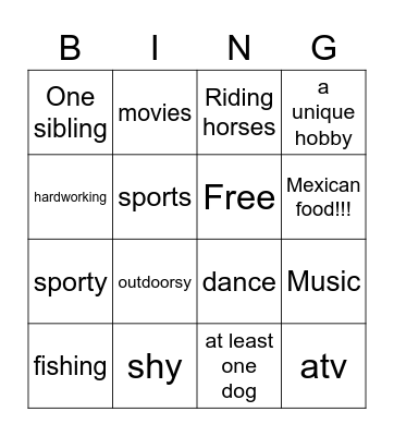 Adam Reeves Bingo Card