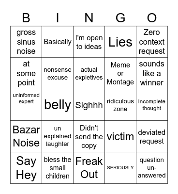Marketing Bingo Card