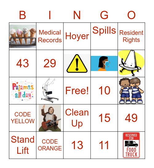 Safety Celebration Week Bingo Card