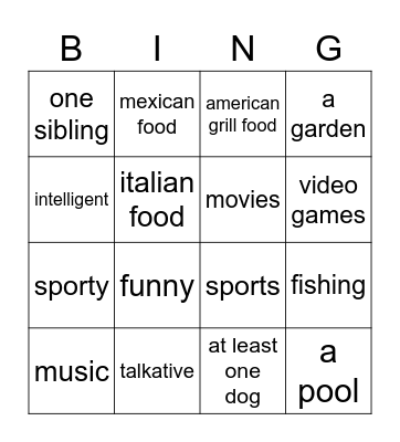 Austyn Hopkins Bingo Card