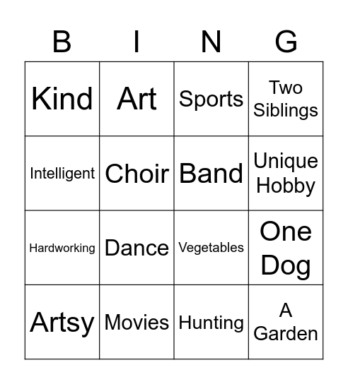 Emily Romo Bingo Card