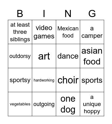 stephon zuniga Bingo Card