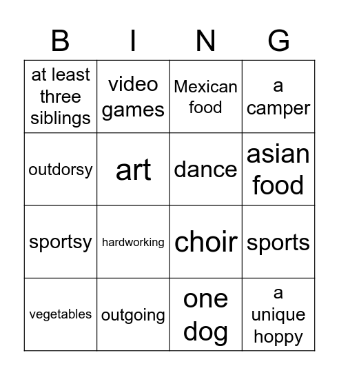 stephon zuniga Bingo Card